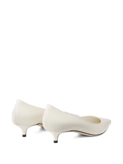 Jimmy Choo Amelia 50 Leather Pumps In White