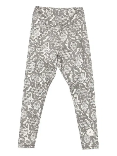 Adidas By Stella Mccartney Printed Leggings In Gray