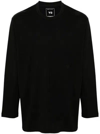 Y-3 Adidas Loose Fit Long Sleeve T-shirt Clothing In Black