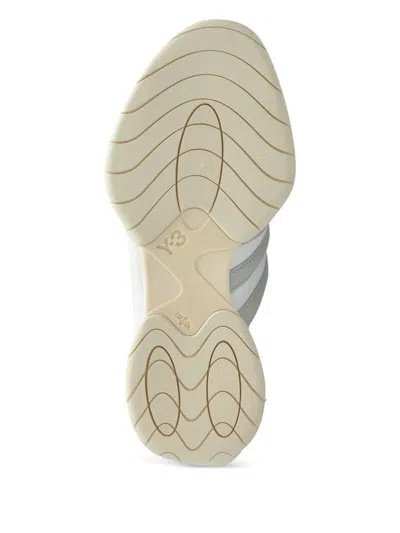 Y-3 Adidas Regu Leather Sneakers In White
