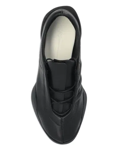 Y-3 Adidas Regu Leather Sneakers In Black
