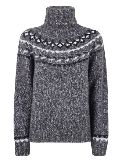 P.a.r.o.s.h Parosh Moline` Turtle Neck Sweater In Gray