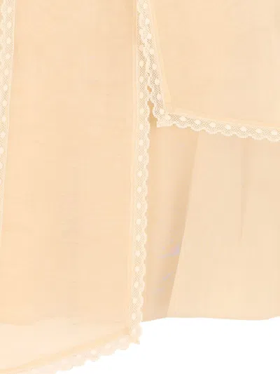 Zimmermann Memento Organza Bow-lace Blouse In Brown