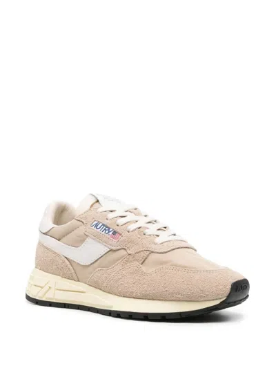 Autry Multicolor Fabric And Suede Reelwind Sneakers In Brown