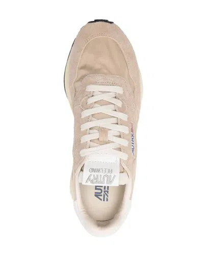 Autry Multicolor Fabric And Suede Reelwind Sneakers In Brown