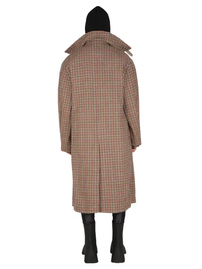 Balenciaga Double-breasted Reversible Trench Coat In Brown