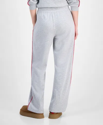 Rebellious One Juniors' V-waist Piped Sweatpants In Gray