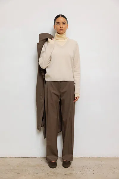 Leset Jesse V Neck Pullover In White