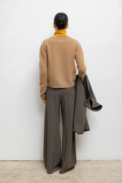 Leset Jesse V Neck Pullover In Brown