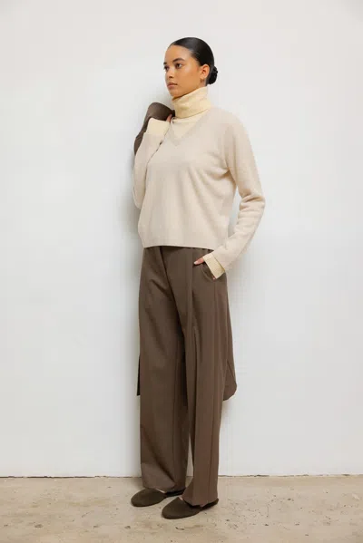 Leset Jesse V Neck Pullover In White