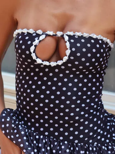 Outcast Iomara Mini Dress Polka Dot In Blue