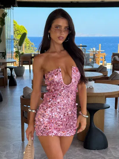 Outcast Lavia Mini Dress Pink