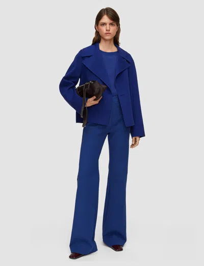 Joseph Rollet Light Double Face Wool Jacket In Blue