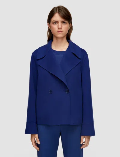 Joseph Rollet Light Double Face Wool Jacket In Blue