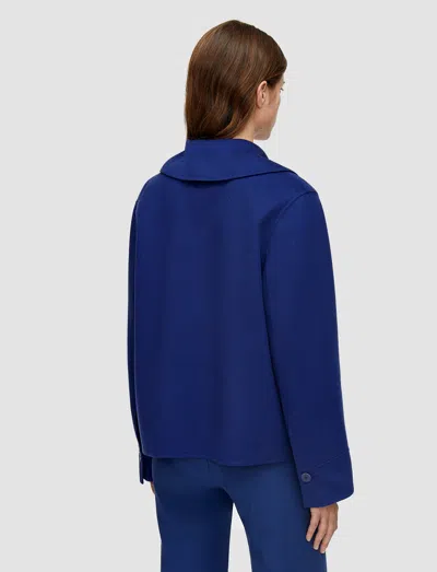 Joseph Rollet Light Double Face Wool Jacket In Blue