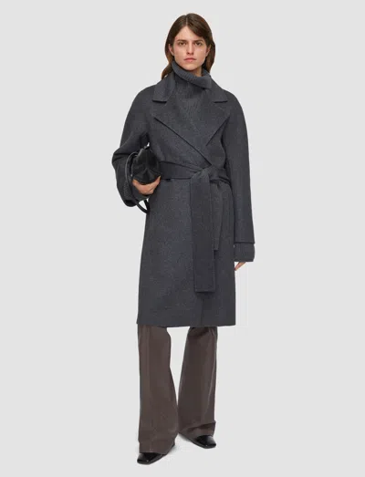 Joseph Costa Double Face Cashmere Coat In Gray
