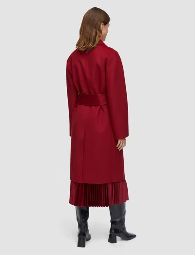 Joseph Costa Double Face Cashmere Coat In Red