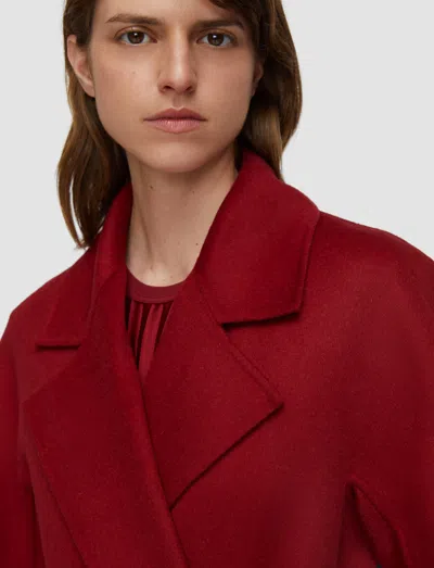 Joseph Costa Double Face Cashmere Coat In Red