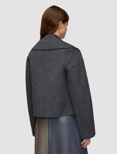 Joseph Delano Double Face Cashmere Jacket In Gray