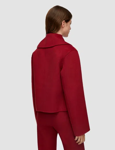 Joseph Delano Double Face Cashmere Jacket In Red