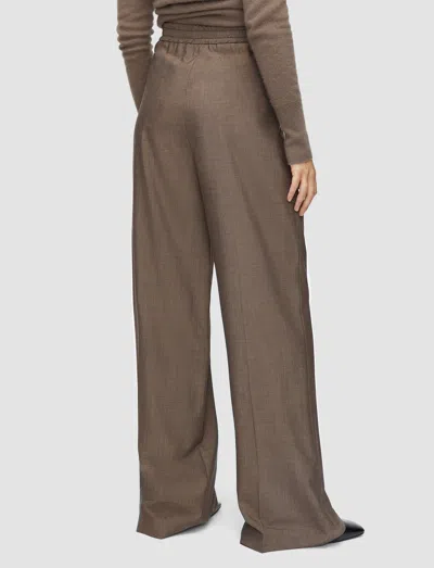 Joseph Alanel Light Wool Tailoring Trousers In Brown
