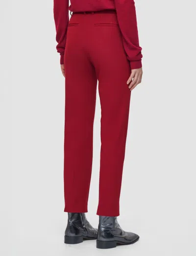 Joseph Womens Ruby Coleman Gabardine Stretch-woven Trousers In Red