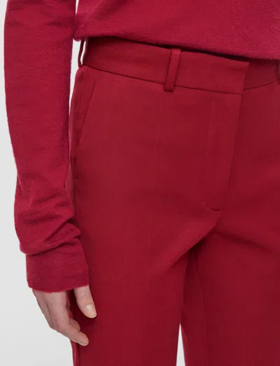 Joseph Womens Ruby Coleman Gabardine Stretch-woven Trousers In Red