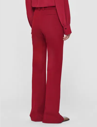 Joseph Tafira Gabardine Stretch Trousers In Red