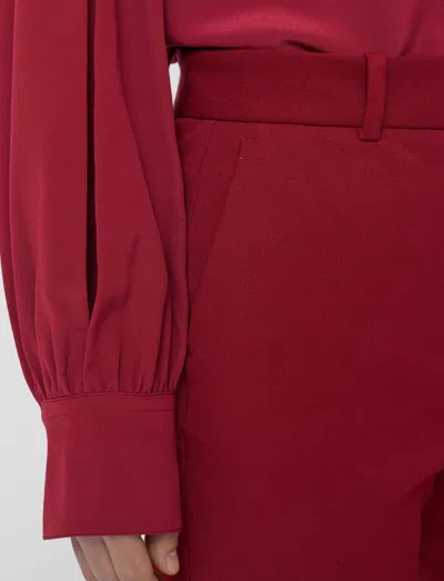 Joseph Tafira Gabardine Stretch Trousers In Red