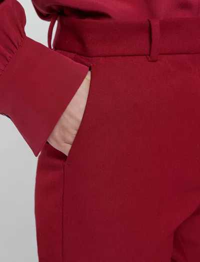 Joseph Tafira Gabardine Stretch Trousers In Red