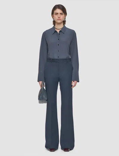 Joseph Tafira Gabardine Stretch Trousers In Blue