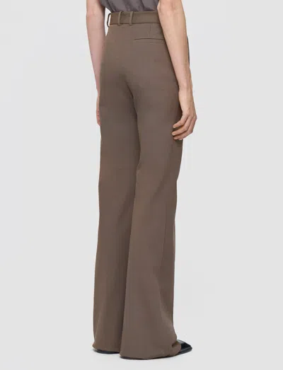 Joseph Tafira Gabardine Stretch Trousers In Brown