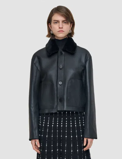 Joseph Alloway Reversible Soft Shearling Jacket In Black