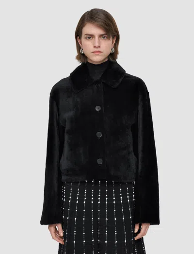 Joseph Alloway Reversible Soft Shearling Jacket In Black