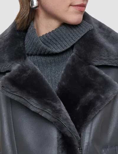 Joseph Marc Soft Shearling Gilet In Gray