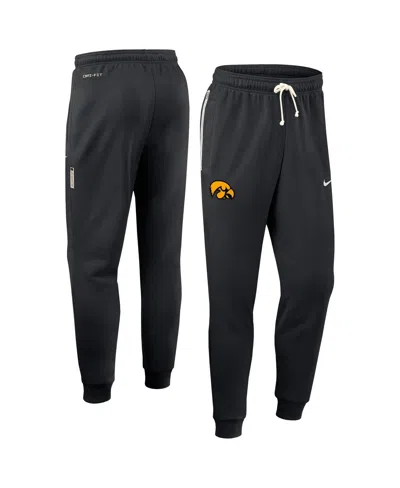 Nike Men's Black Iowa Hawkeyes 2025 Sideline Performance Taper Pants In Black