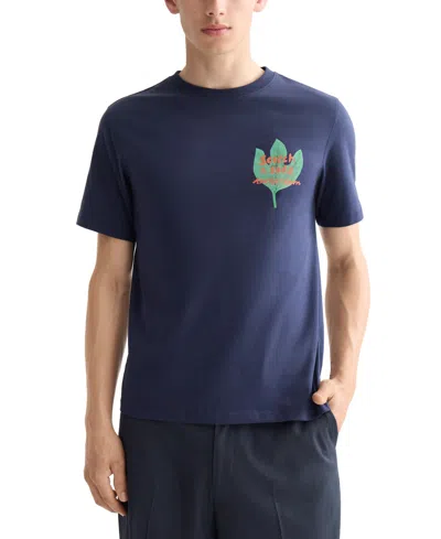 Scotch & Soda Regular Fit Graphic T-shirt In Blue