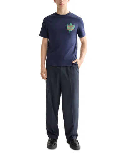 Scotch & Soda Regular Fit Graphic T-shirt In Blue