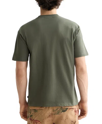Scotch & Soda Men's Relaxed Fit Short Sleeve Logo Graphic Crewneck T-shirt In Green
