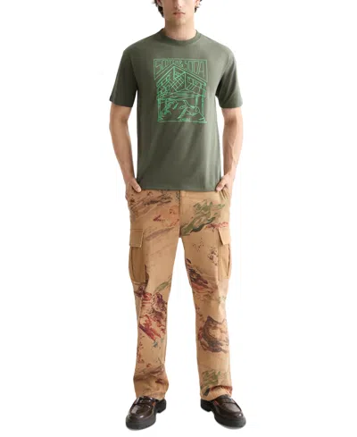 Scotch & Soda Men's Relaxed Fit Short Sleeve Logo Graphic Crewneck T-shirt In Green