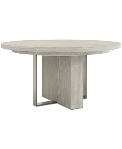 Bernhardt Tempo Round Dining Table In Gray