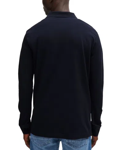 Hugo Boss Dark Blue Logo Polo In Multi