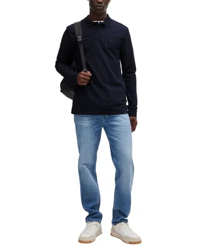 Hugo Boss Dark Blue Logo Polo In Multi