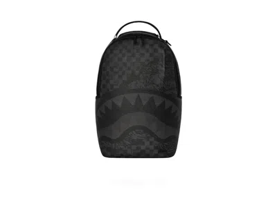 Pre-owned Sprayground Torn Graff Dlxsv Backpack In Black/check In Multi