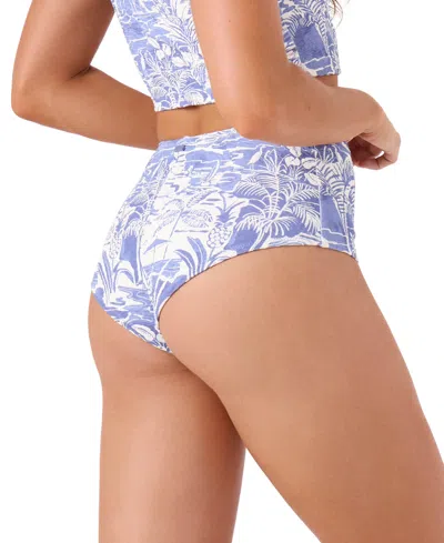 Roxy Juniors' Mana Boy-cut High-rise Cheeky Bikini Bottoms In Blue