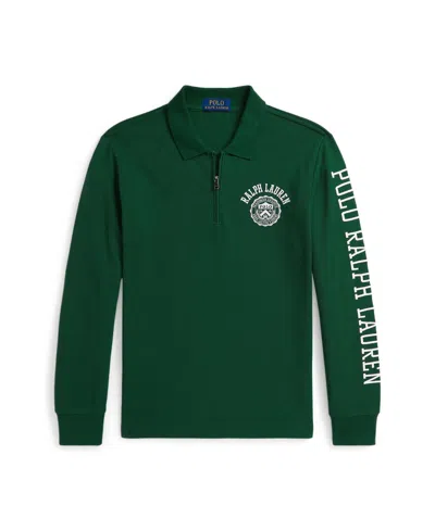 Polo Ralph Lauren Big Boys Logo Cotton Mesh Polo Shirt In Green
