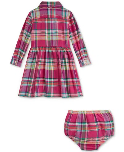 Polo Ralph Lauren Plaid Button-front Dress Set In Multi