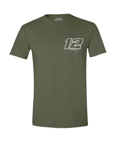 Team Penske Men's Green Ryan Blaney Flag T-shirt In Green