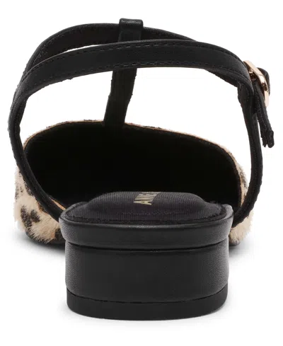 Anne Klein Women's Emily T-strap Pointed Toe Flats In Animal Print