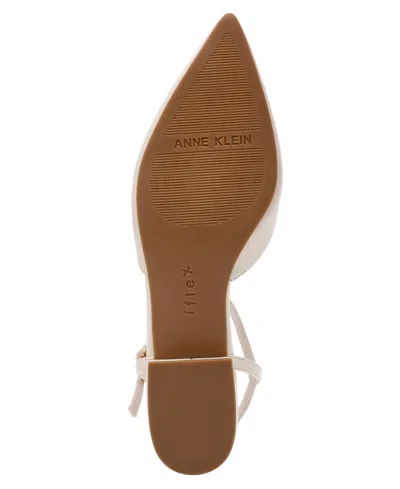 Anne Klein Women's Emily T-strap Pointed Toe Flats In Brown